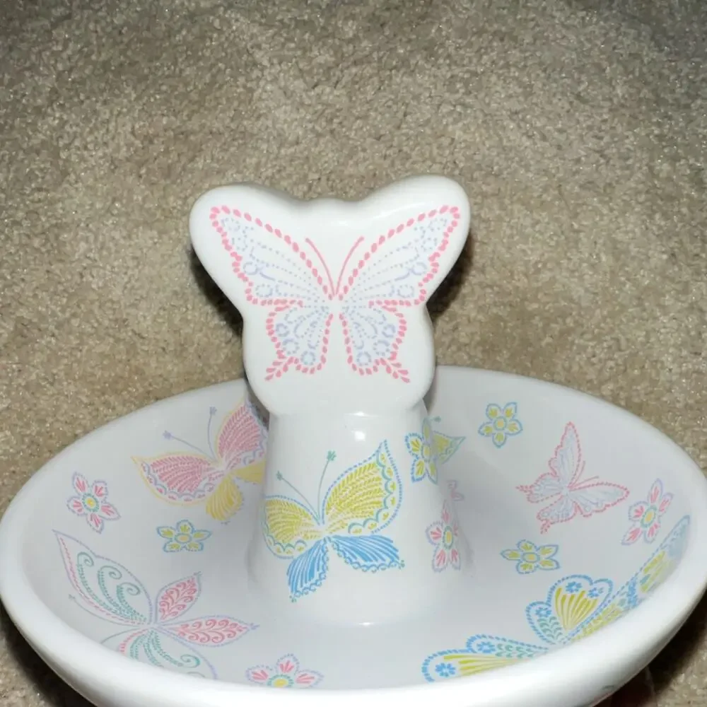 Temp-tations by Tara Butterfly Ceramic Ring Holder Trinket Dish Spring Seasonal